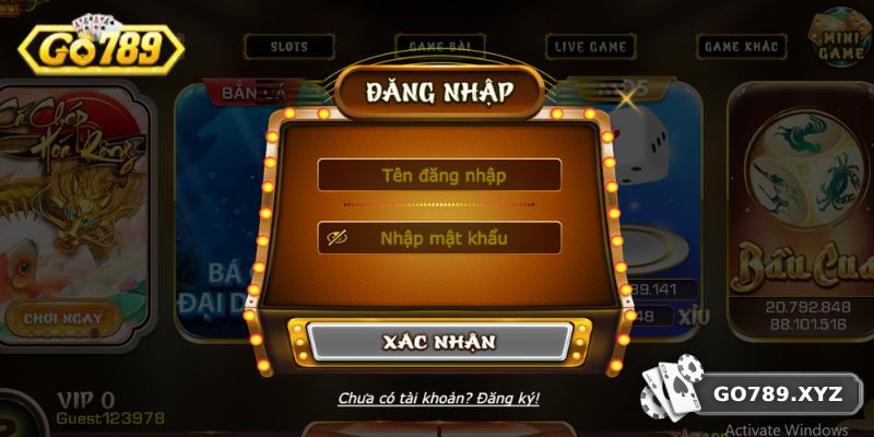 Thành viên cần đạt chuẩn điều kiện đăng nhập GO789 